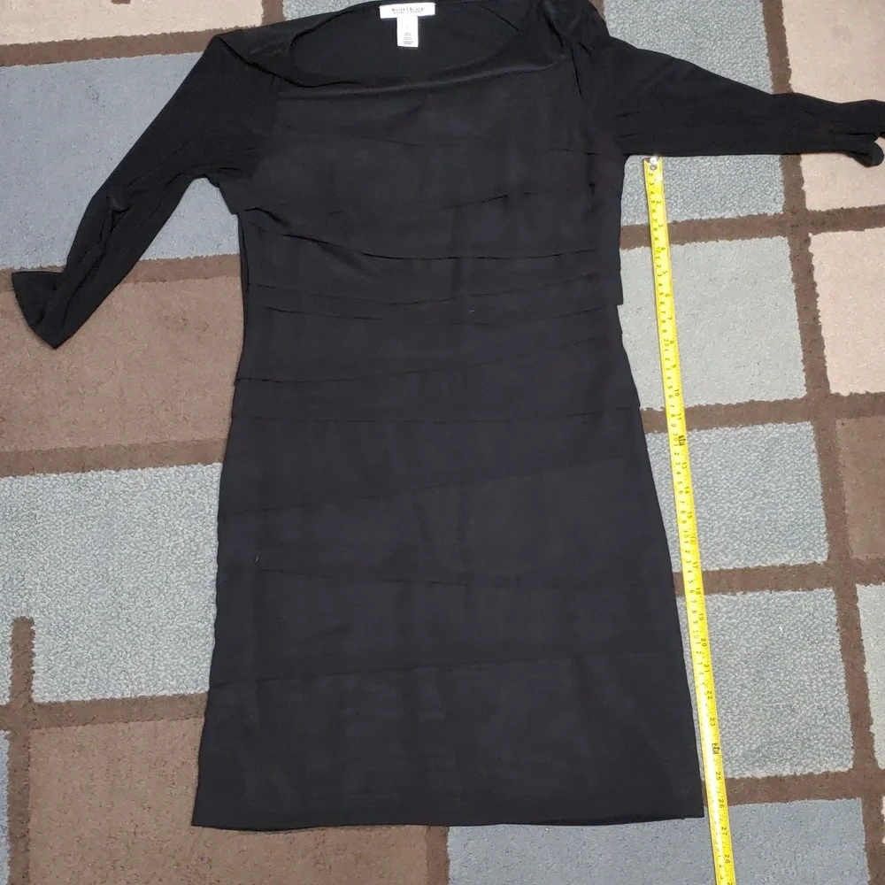 White House Black Market Sheer Tiered Front Dress S - Picture 12 of 14